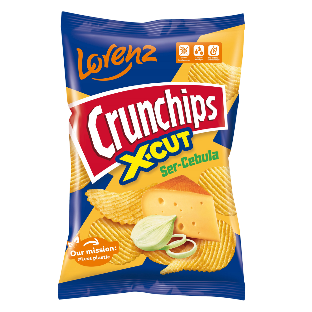Chipsy Crunchips X-Cut Ser Cebula 140 gr