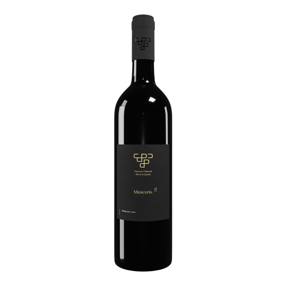 Wino Piwnice Półtorak Muscaris 2021 12% białe pólwytrawne 750 ml