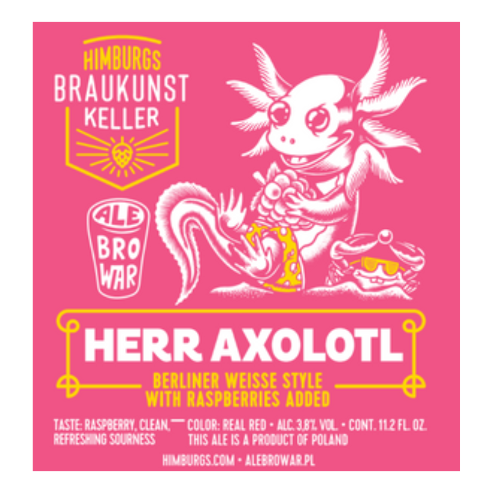 Piwo AleBrowar Herr Axolotl Malina 3,8% 30 l Petainer