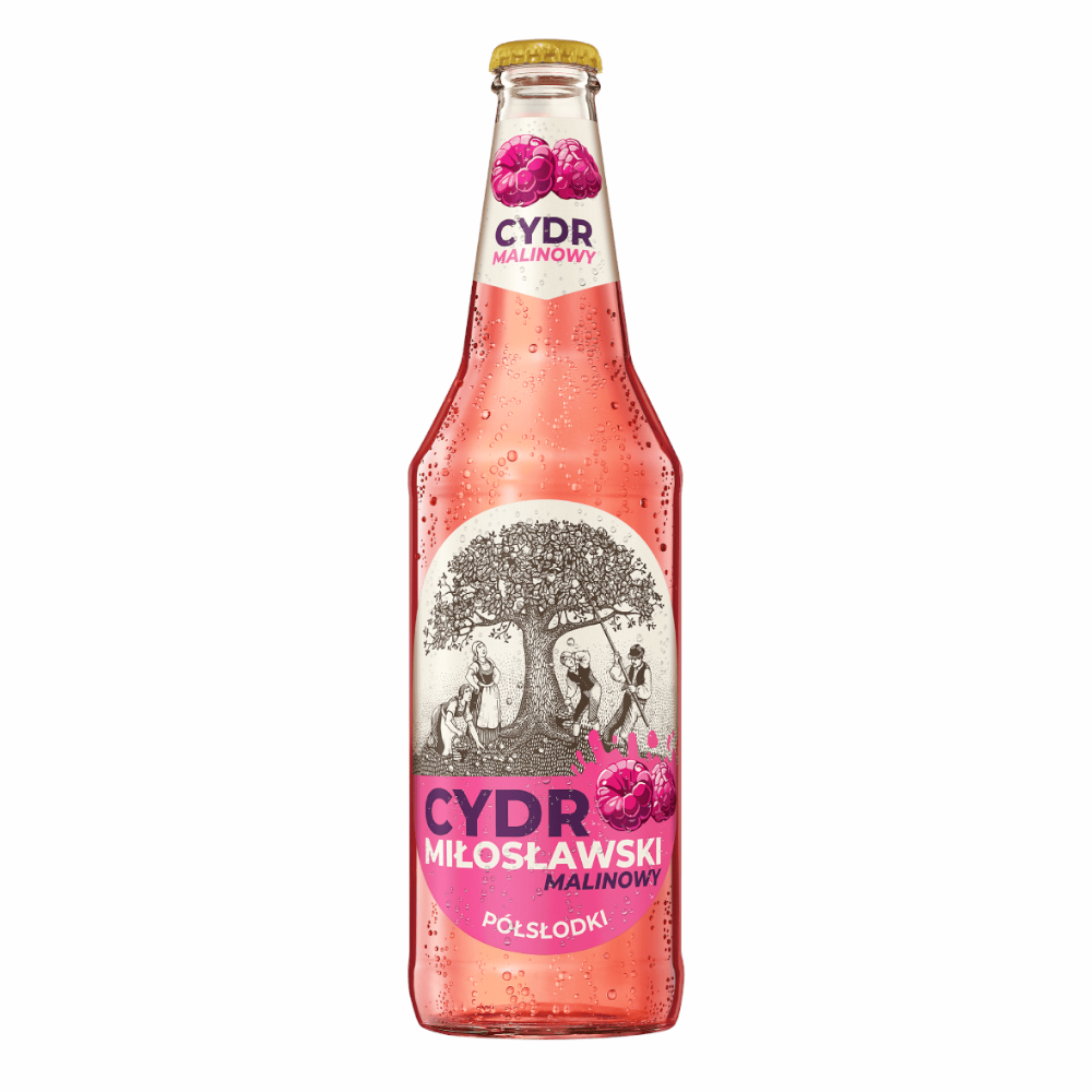 Cydr Miłosław Malinowy 4,5% 500 ml