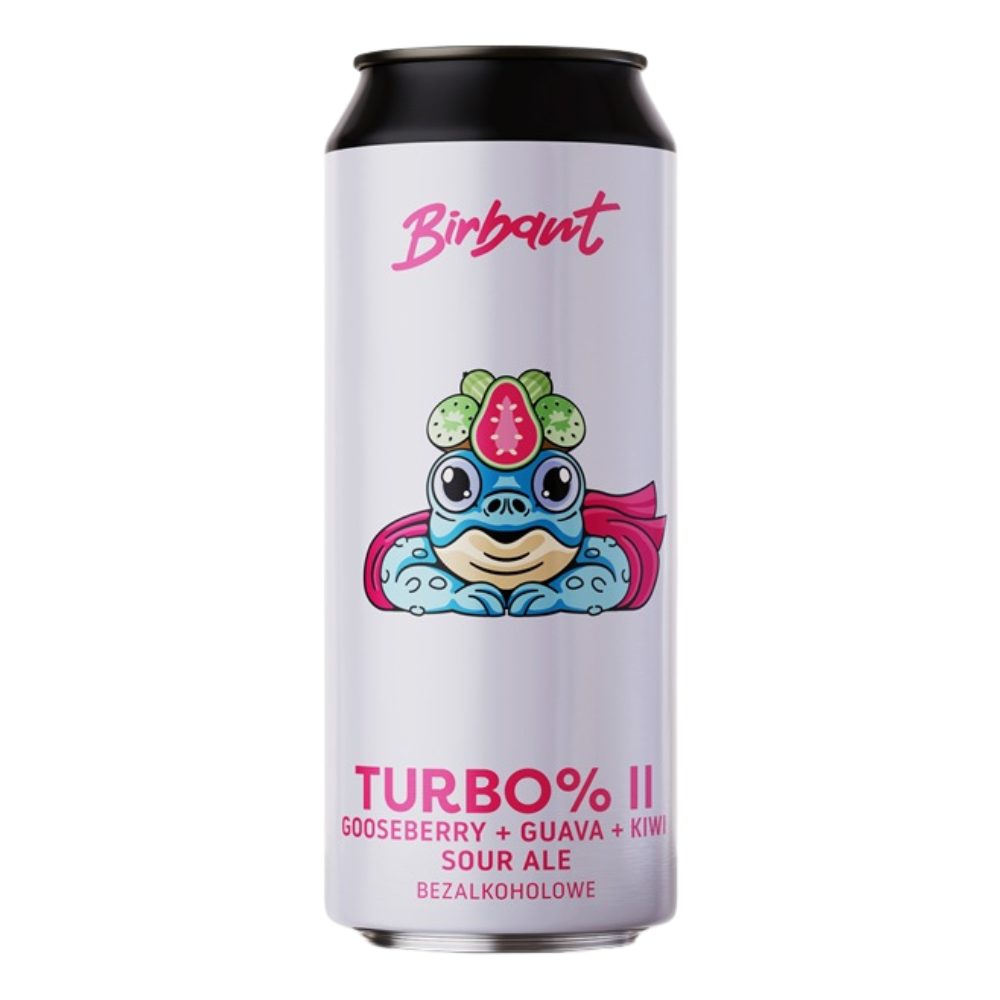 Piwo Birbant Turbo 0% II Gooseberry, Guava, Kiwi Sour Ale 0% 500 ml Puszka