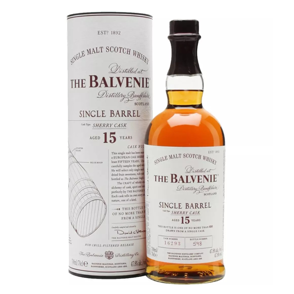 Whisky The Balvenie 15YO Single Barrel 47,8% 700 ml tuba