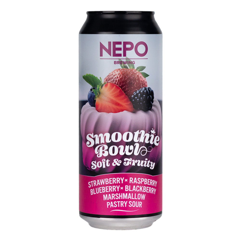 Piwo Nepomucen Smoothie Bowl Soft & Fruity – Strawberry, Raspberry, Blueberry, Blackberry, Marshmallow 5,3% 500 ml Puszka