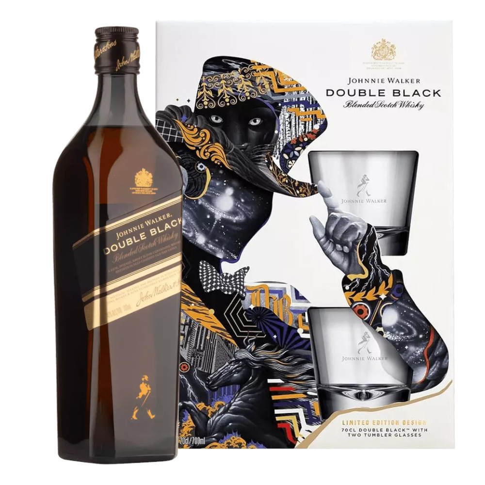 Whisky Johnnie Walker Double Black 40% 700 ml + Glass
