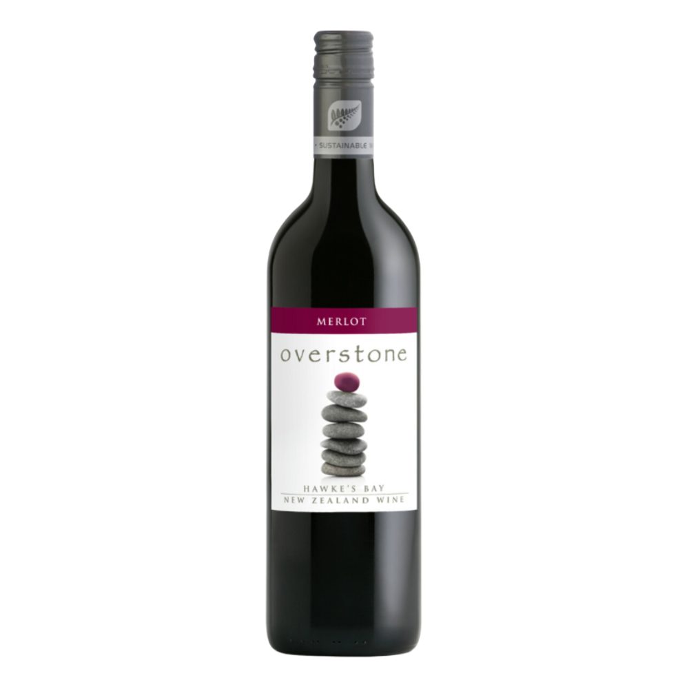 Wino Overstone Merlot 13,5% czerwone wytrawne 750 ml