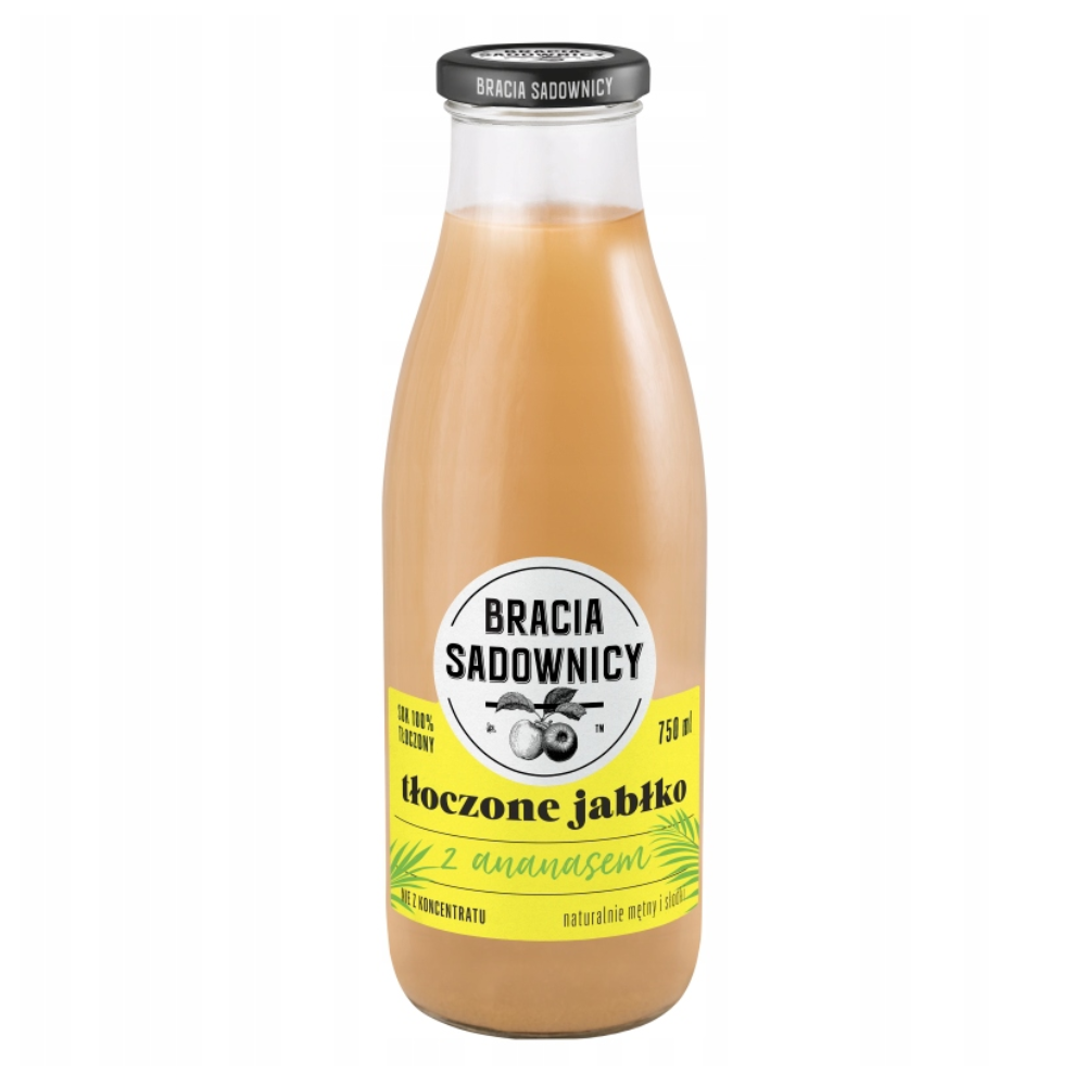 Sok Bracia Sadownicy Tłoczone Jabłko z Ananasem 750 ml
