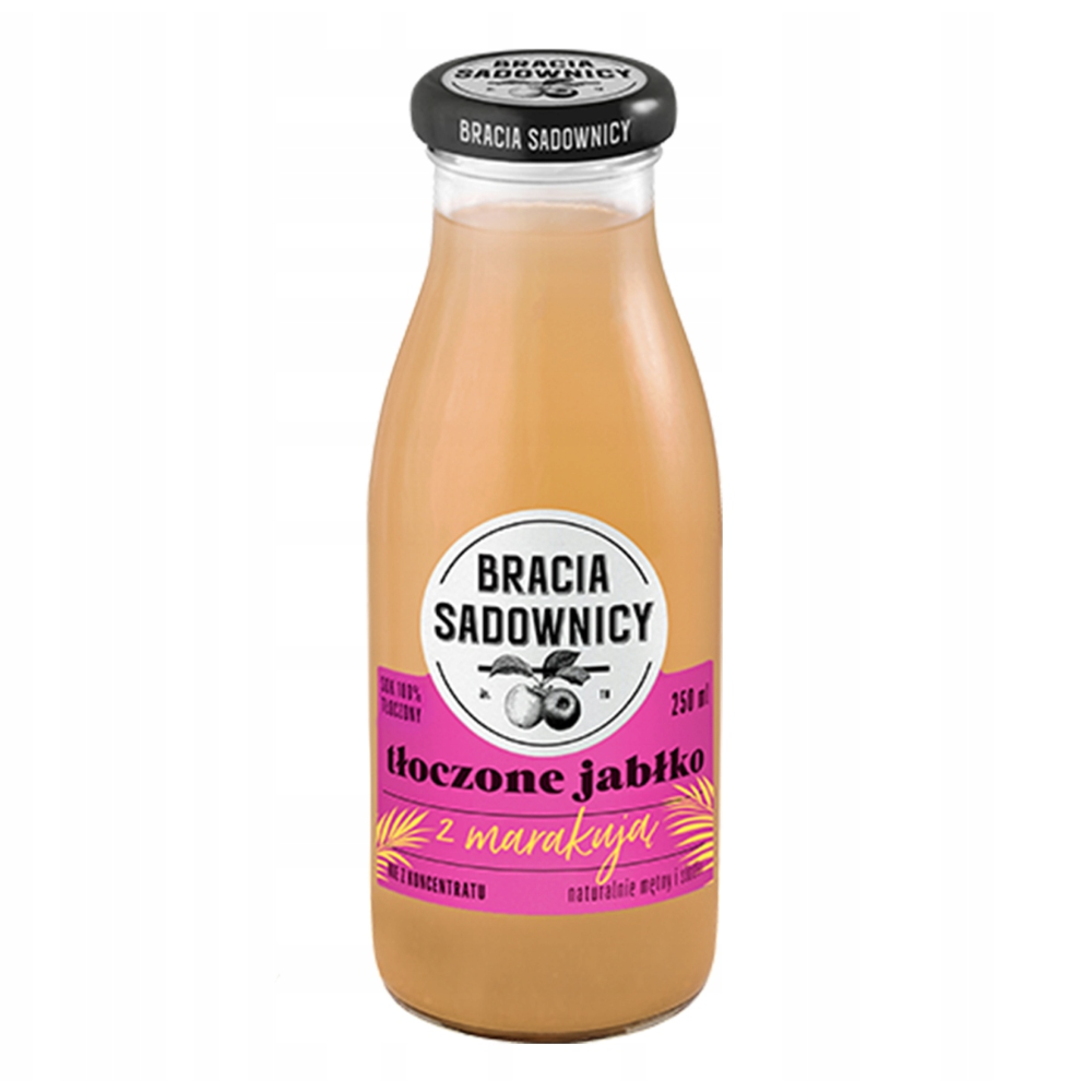 Sok Bracia Sadownicy Tłoczone Jabłko z Marakują 250 ml
