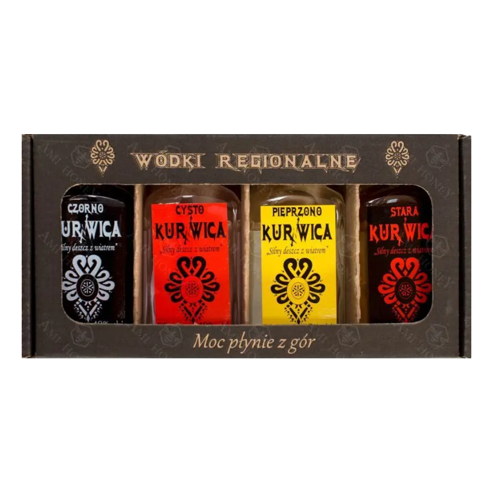 Wódka Kurnwica Zestaw 4 x 50 ml