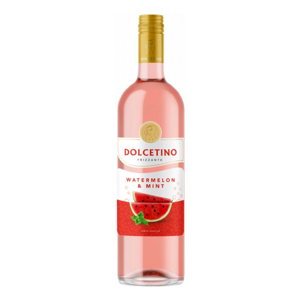 Wino Musujące Dolcetino Frizzante Watermelon & Mint 1% różowe słodkie 750 ml