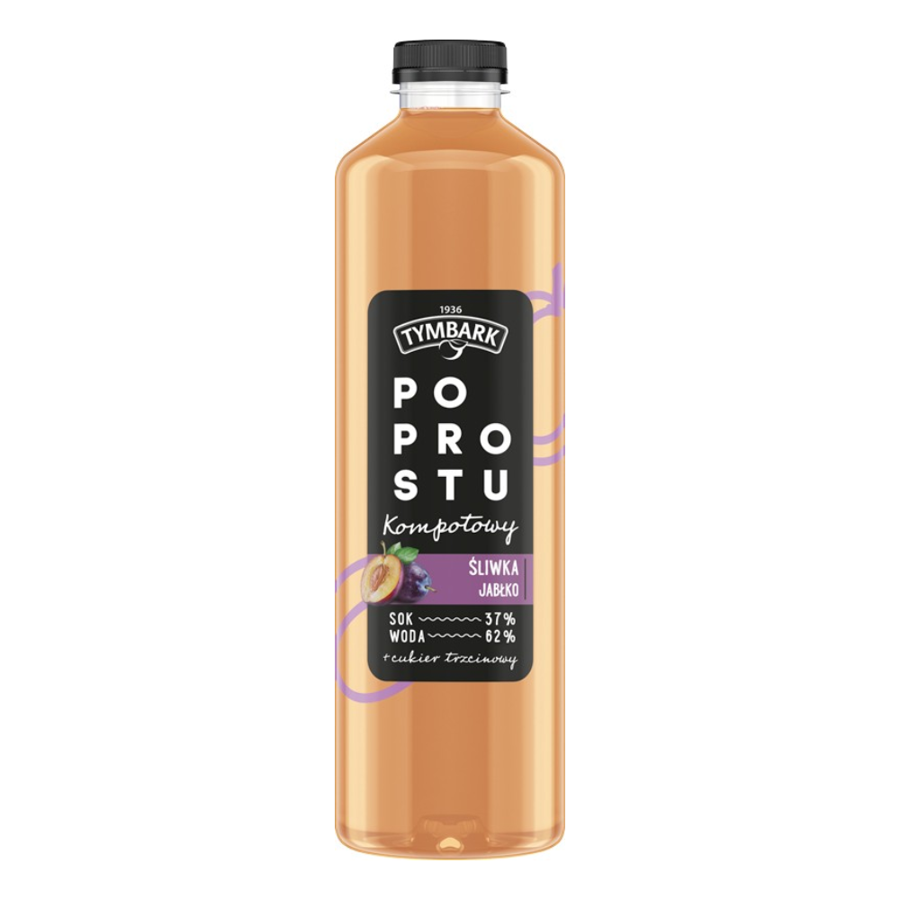 Napój Tymbark Po prostu Kompotowy Jabłko Śliwka 1250 ml