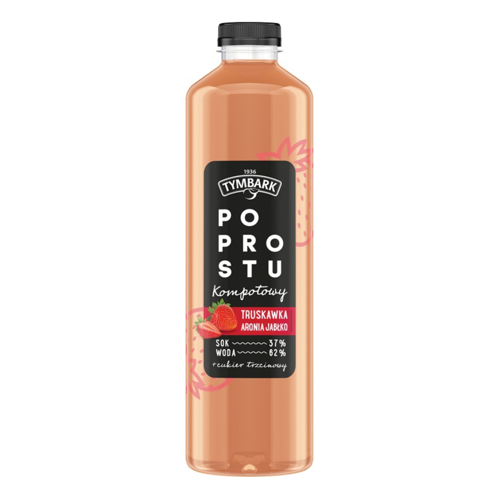 Napój Tymbark Po prostu Kompotowy Jabłko Truskawka 1250 ml