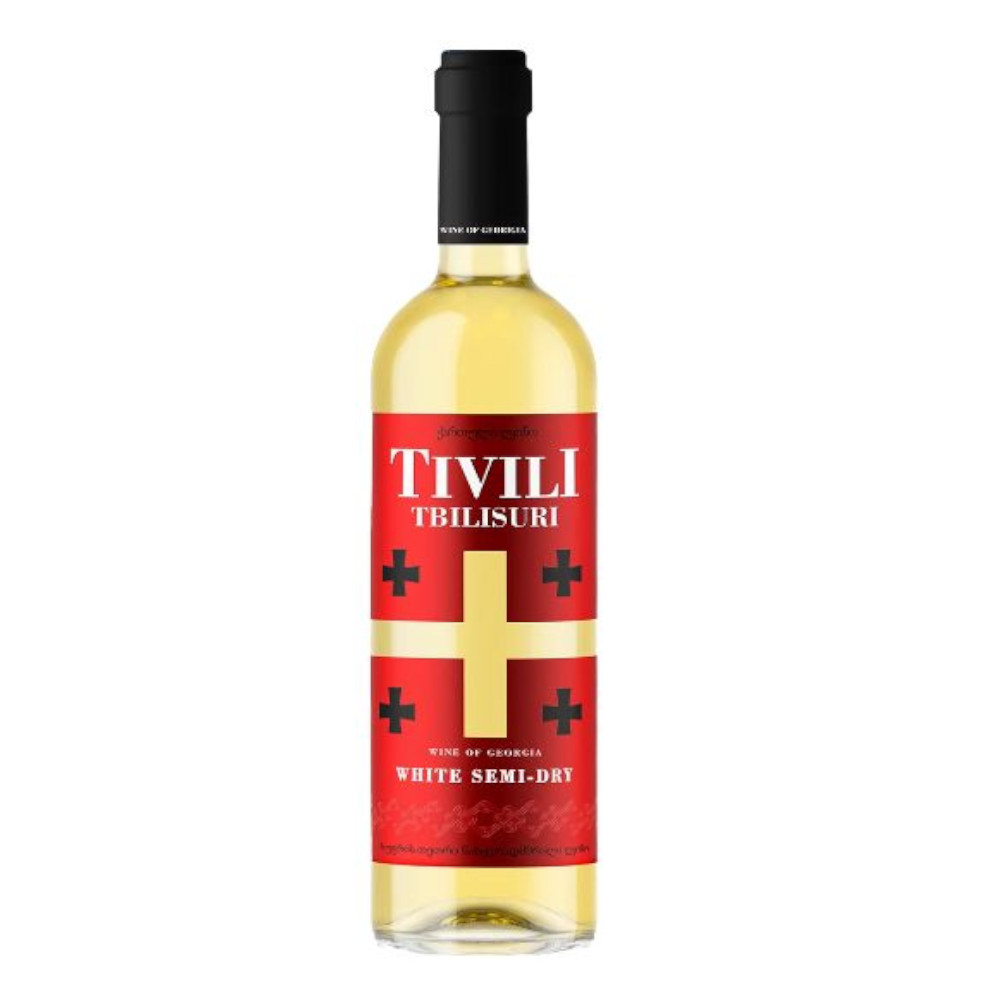 Wino Tbilisuri White Semi Sweet 11,5% białe półsłodkie 750 ml
