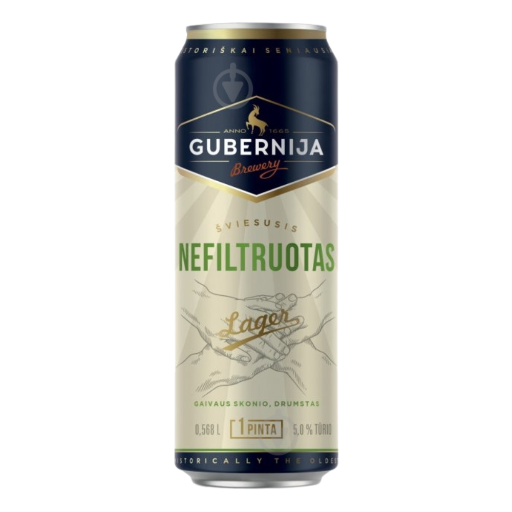 Piwo Gubernija Unfiltered Lager 5% 568 ml puszka