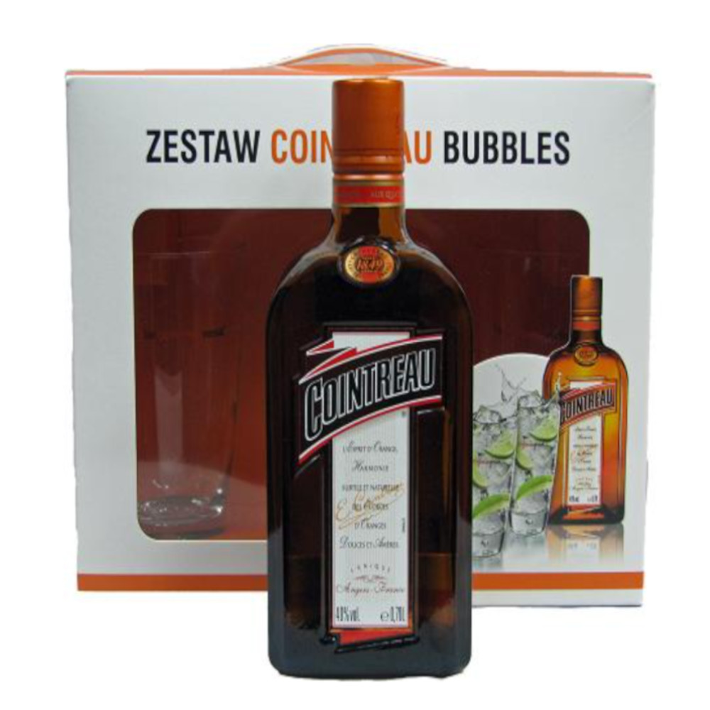 Likier Cointreau 40% 700 ml + 2 szklanki