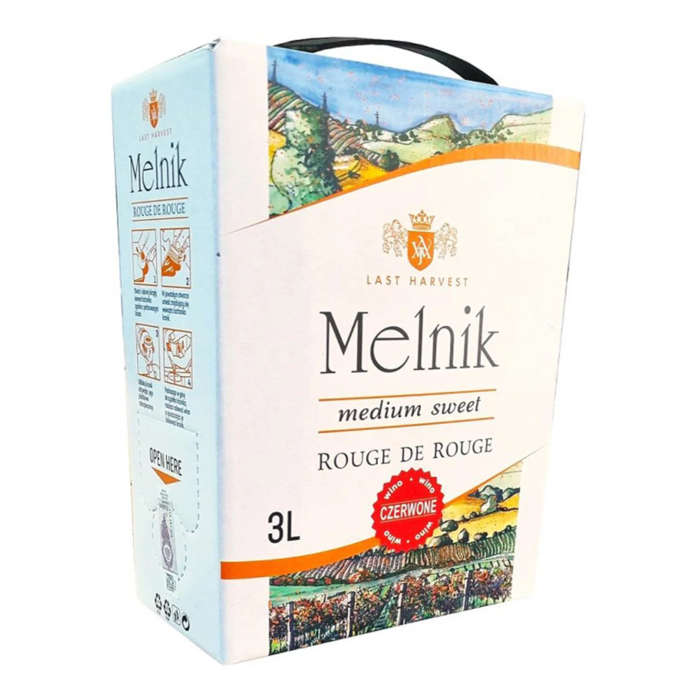 Wino Melnik BIB 11,5% czerwone półsłodkie 3000 ml