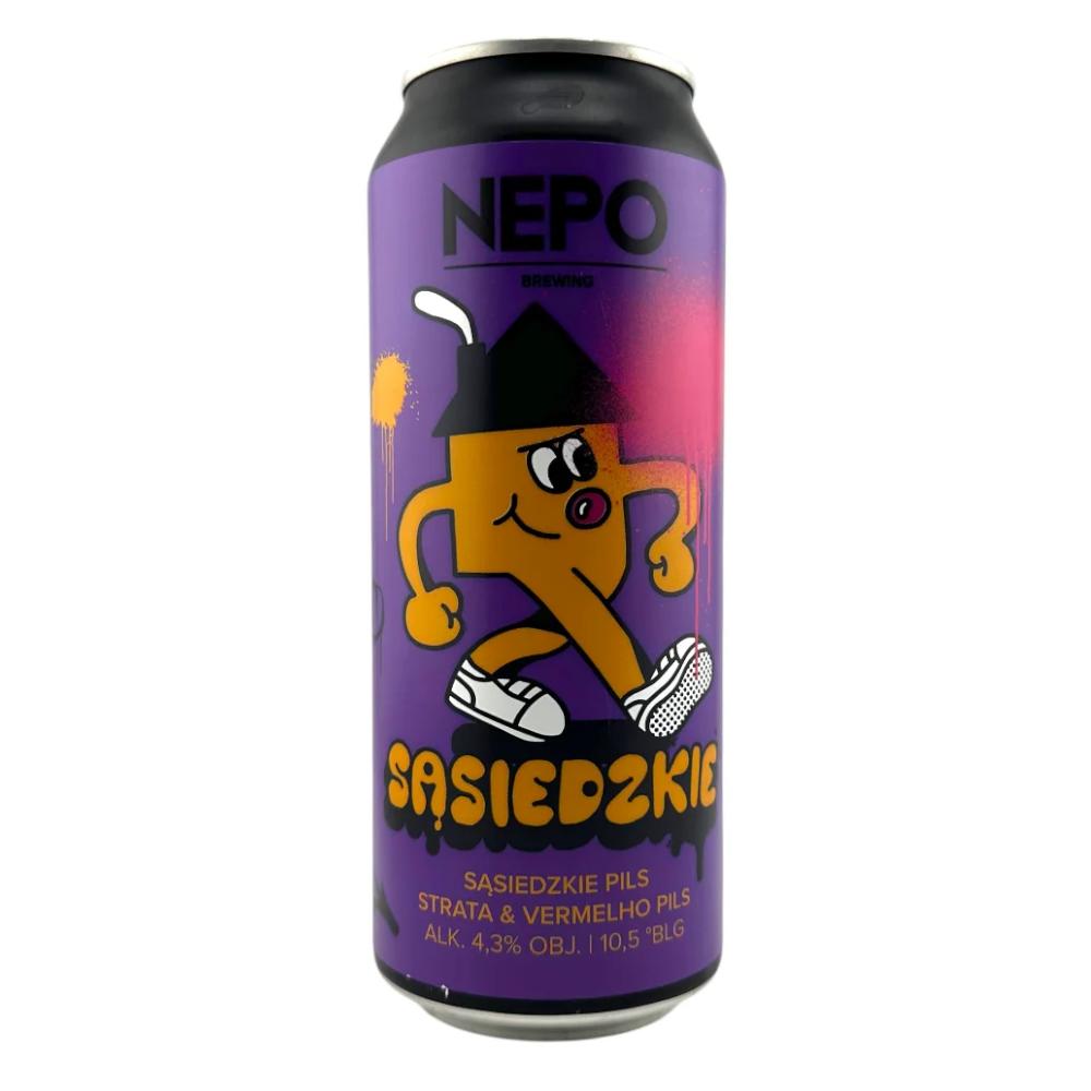 Piwo Nepomucen Sąsiedzkie - Pils Strata, Vermelhopils 5,9% 500 ml puszka
