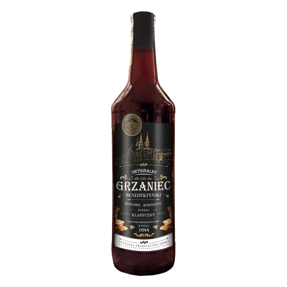 Wino Grzaniec Benedyktyński Klasyczny 13% czerwone słodkie 1000 ml