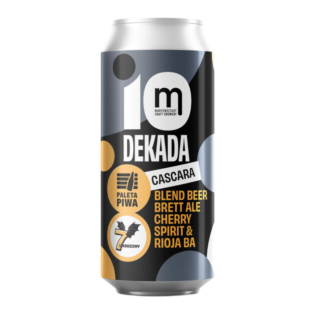 Piwo Maryensztadt Dekada Blend Beer Brett Ale Cherry Spitit & Rioja Barrel Aged Cascara 5,8% 500 ml Puszka