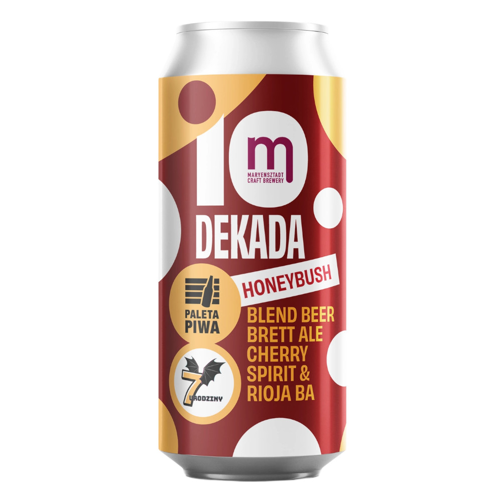 Piwo Maryensztadt Dekada Blend Beer Brett Ale Cherry Spirit & Rioja Barrel Aged Miodokrzew 5,8% 500 ml Puszka