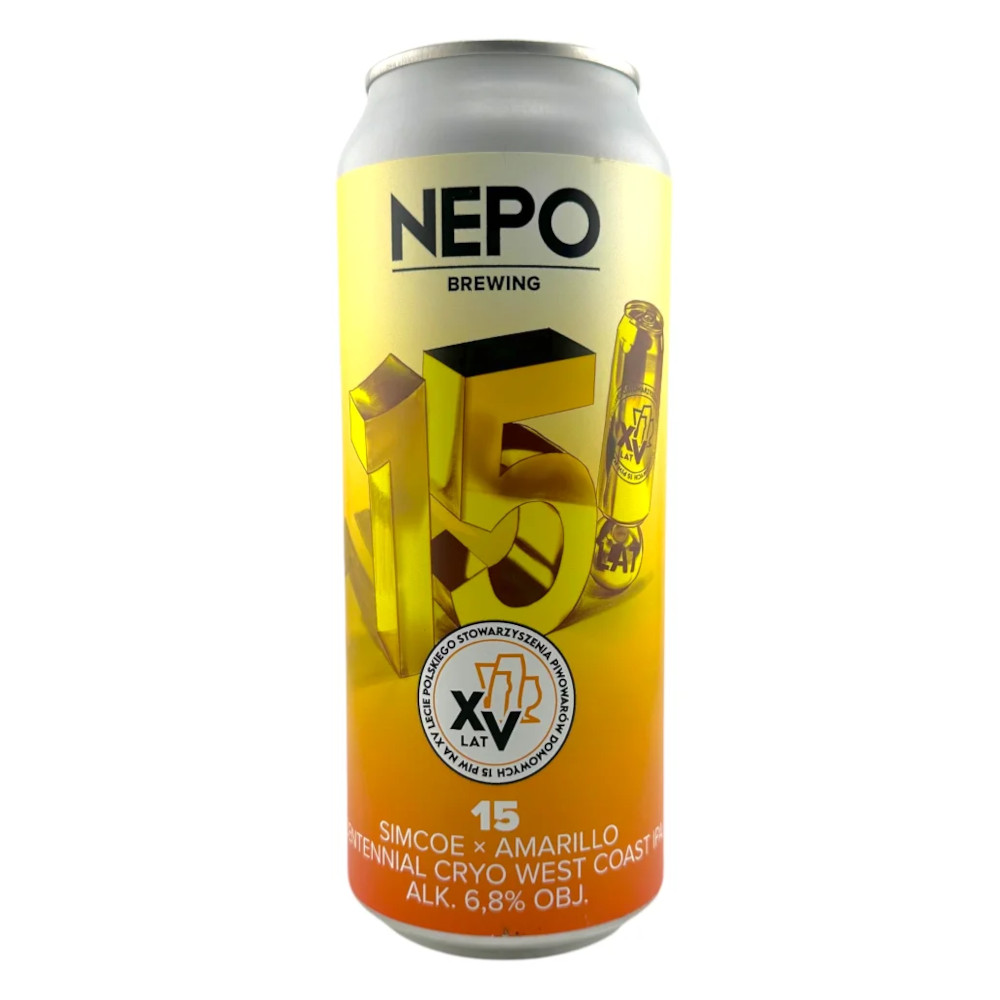 Piwo Nepomucen 15 PSPD - West Coast IPA 6,8% 500 ml Puszka DRS