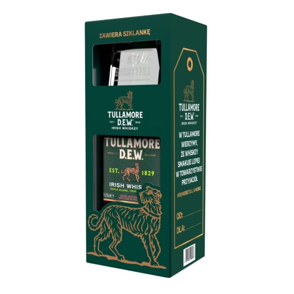 Whisky Tullamore Dew 40% 700 ml + szklanka