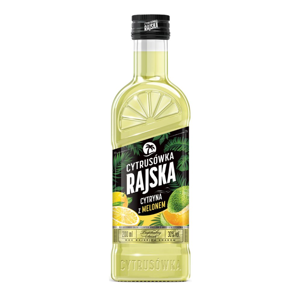 Wódka Rajska Cytrusówka Cytryna z melonem 30% 200 ml