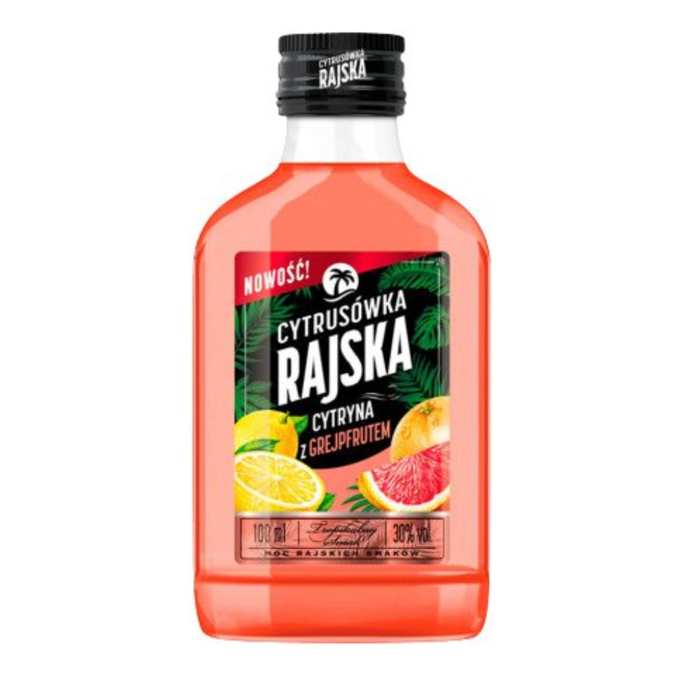 Wódka Rajska Cytrusówka Cytryna z grejpfrutem 30% 100 ml