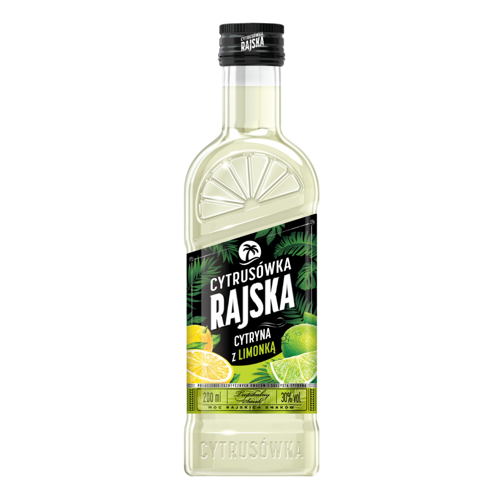 Wódka Rajska Cytrusówka Cytryna z limonką 30% 200 ml