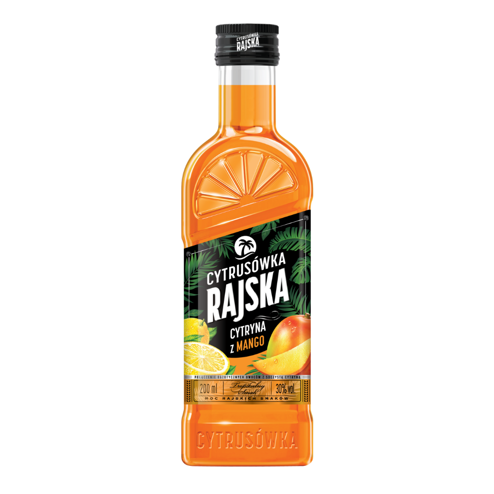 Wódka Rajska Cytrusówka Cytryna z mango 30% 200 ml