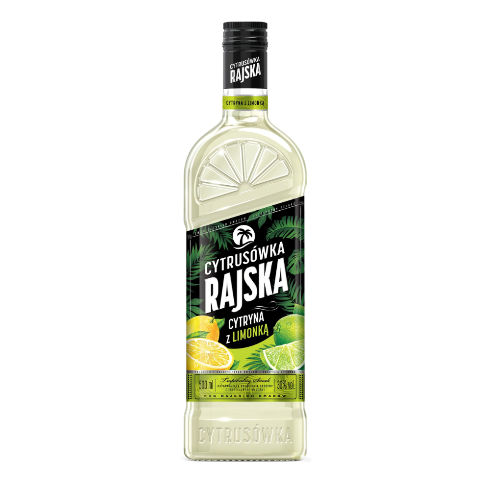 Wódka Rajska Cytrusówka Cytryna z limonką 30% 500 ml