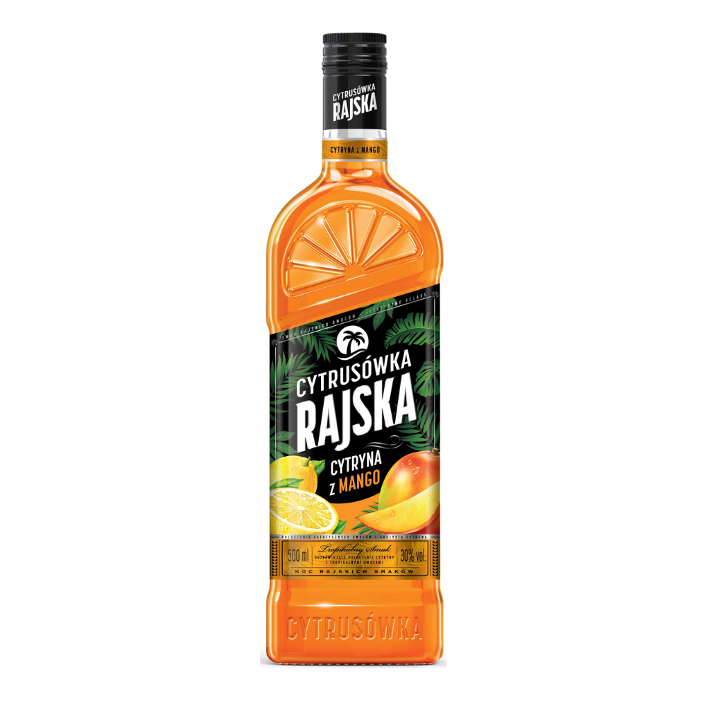 Wódka Rajska Cytrusówka Cytryna z mango 30% 500 ml