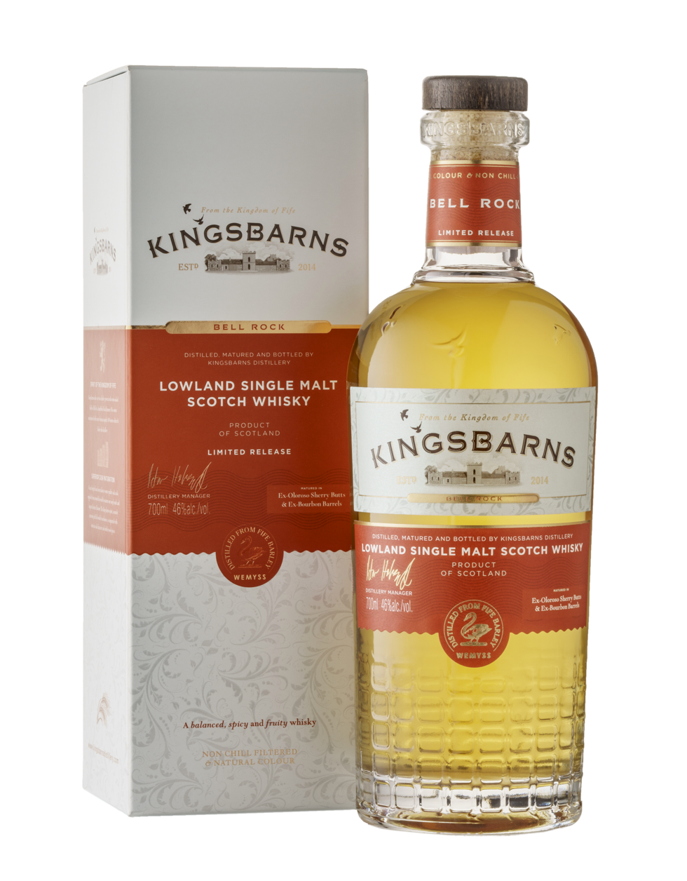 Whisky Kingsbarns BELL ROCK Lowland Single Malt Scotch Whisky 46%