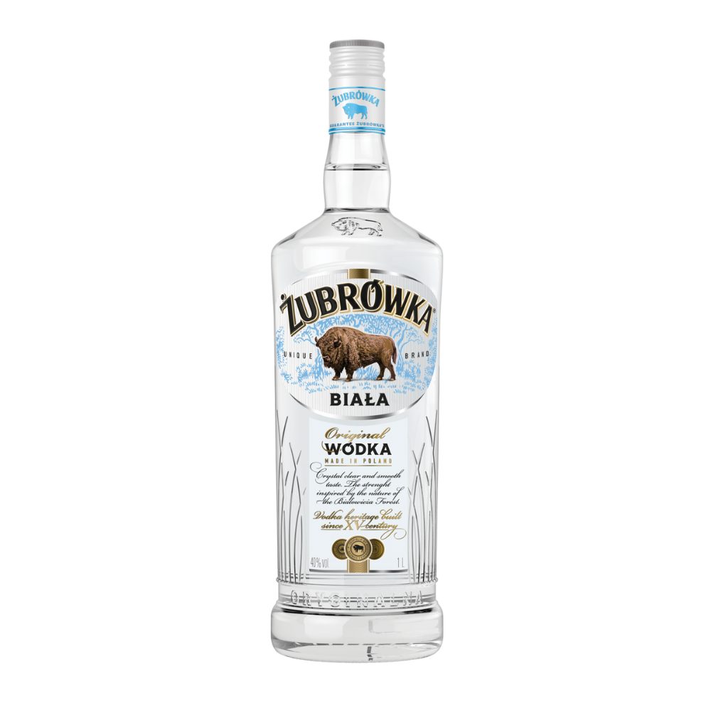 Wódka Żubrówka Biała 37,5% 1000 ml