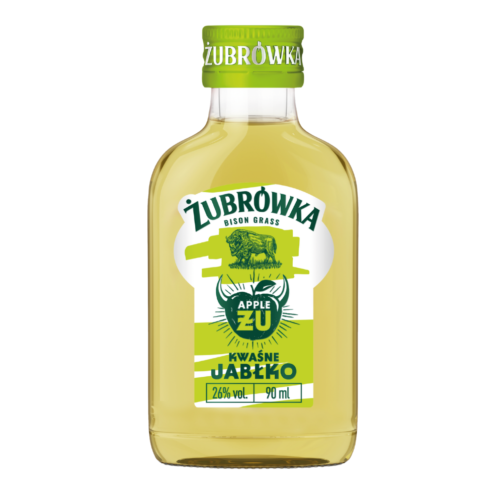Wódka Żubrówka Apple ŻU Kwaśne Jabłko 26% 90 ml