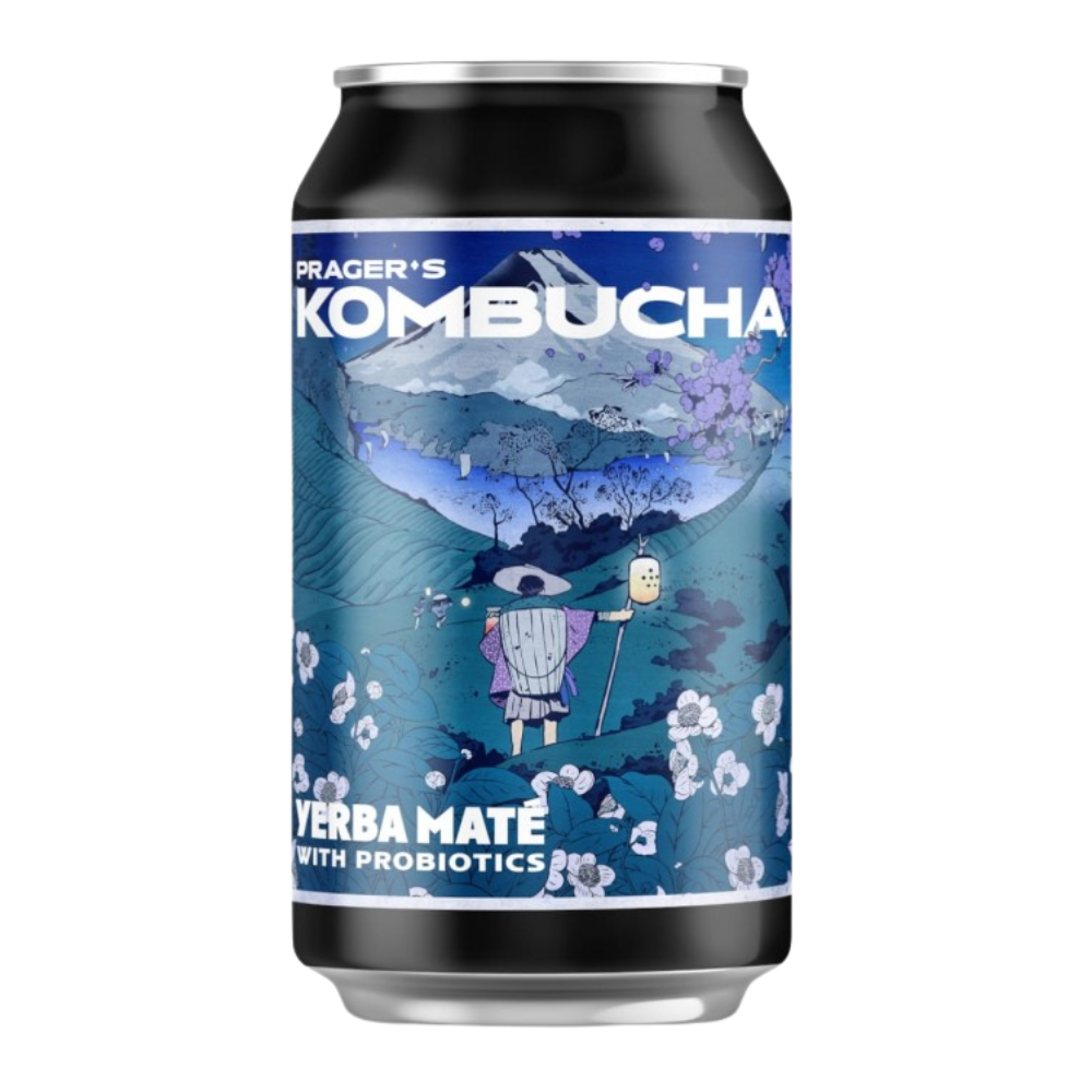 Napój Prager's Kombucha Yerba Mate 330 ml puszka