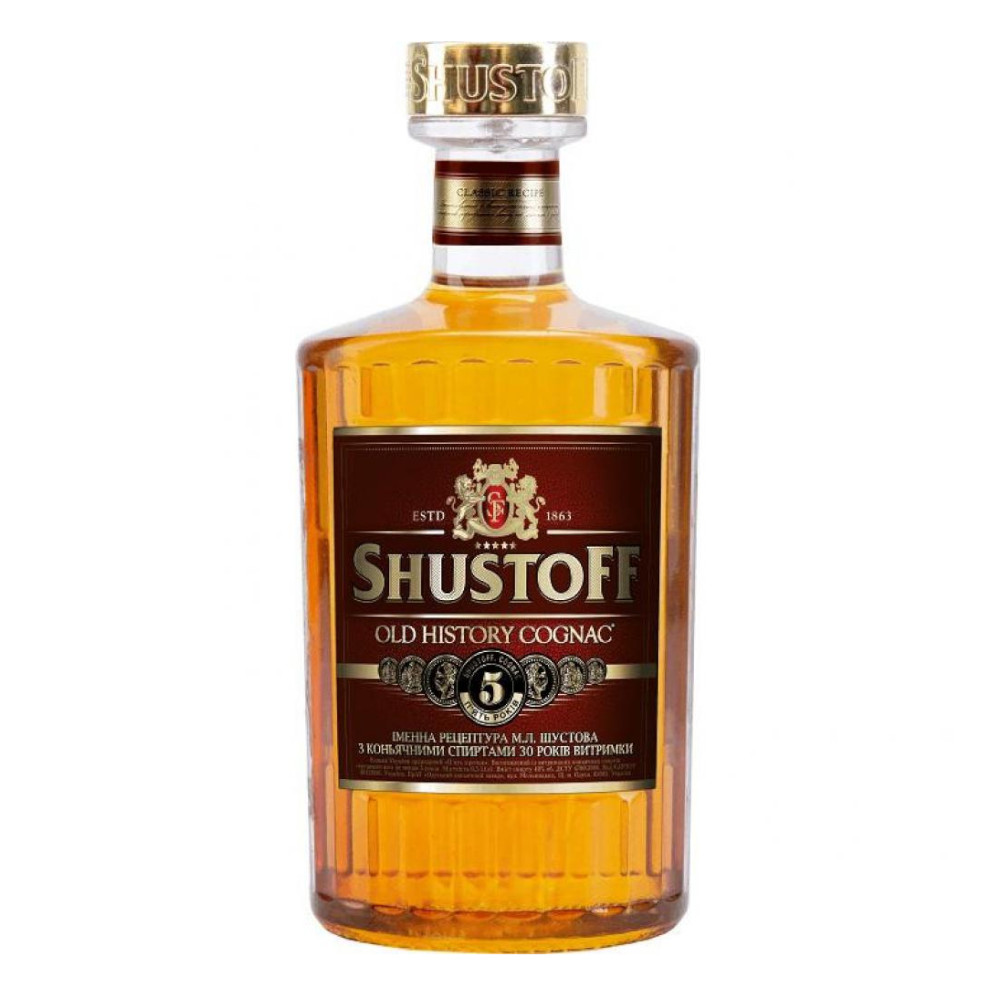 Brandy Shustoff Old History 5* 40% 500 ml