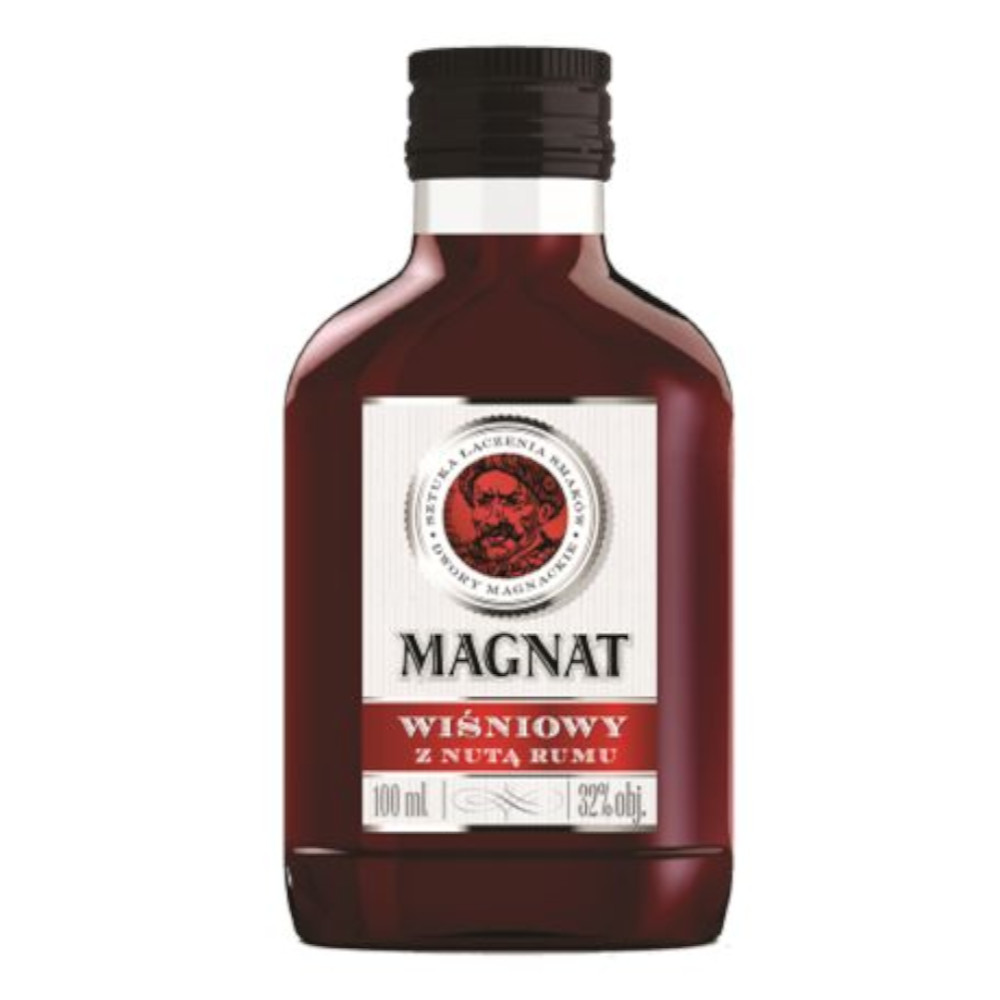Likier Magnat Wiśniowy z Nutą Rumu 32% 100 ml