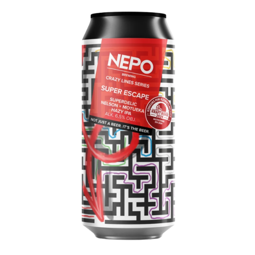Piwo Nepomucen Crazy Lines Super Escape - Hazy IPA 6,5% 500 ml puszka
