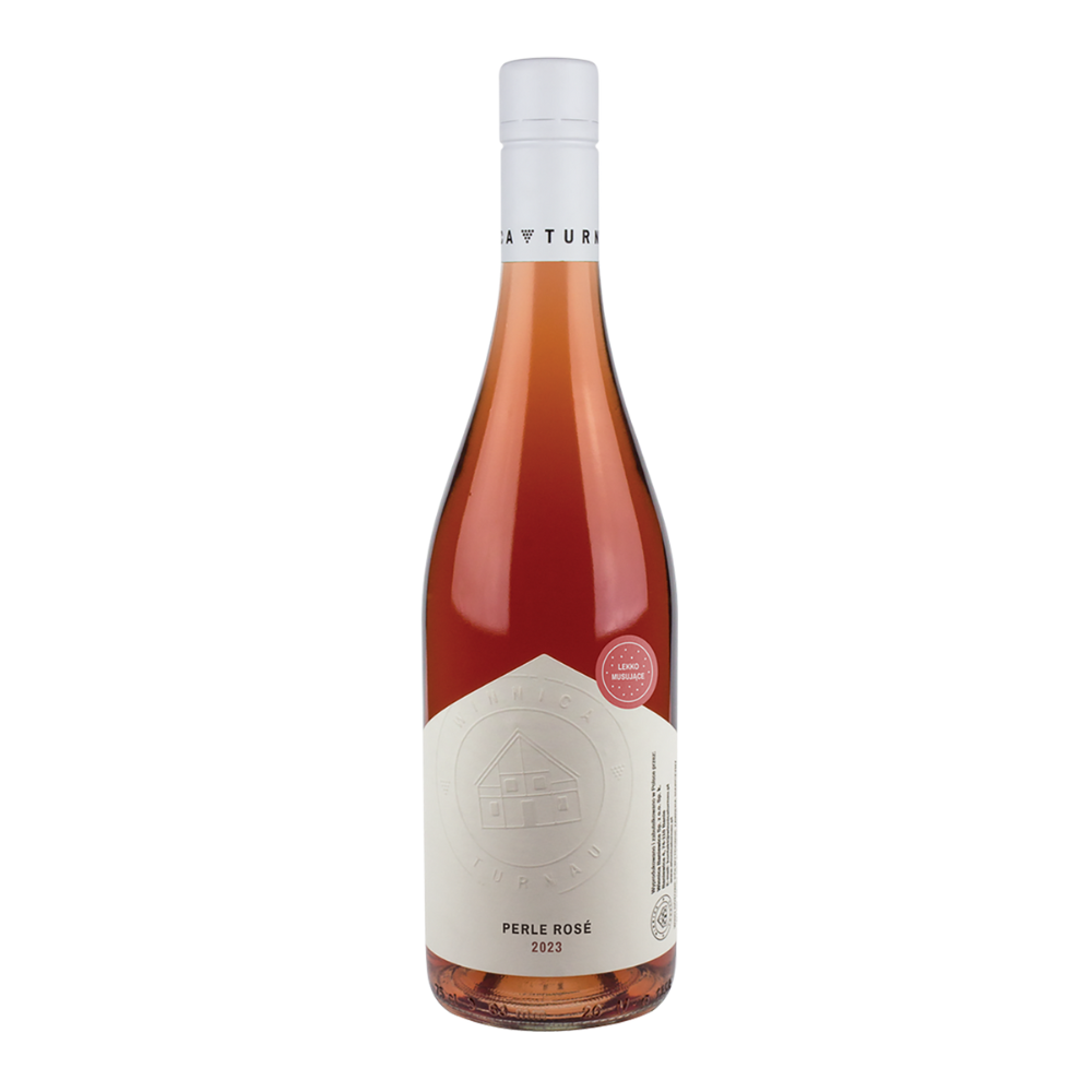Wino Musujące Winnica Turnau Perle Rose 2023 10% różowe wytrawne 750 ml