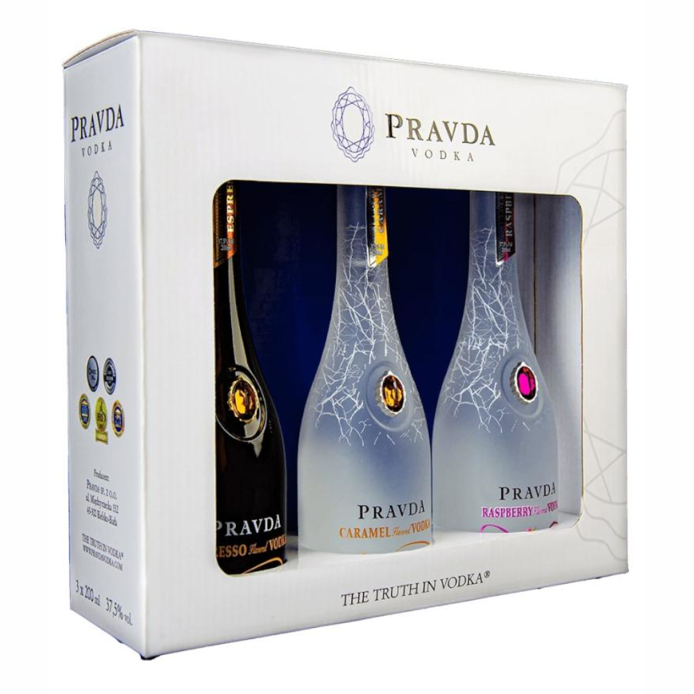 Wódka Pravda 40% 3 x 200 ml kartonik