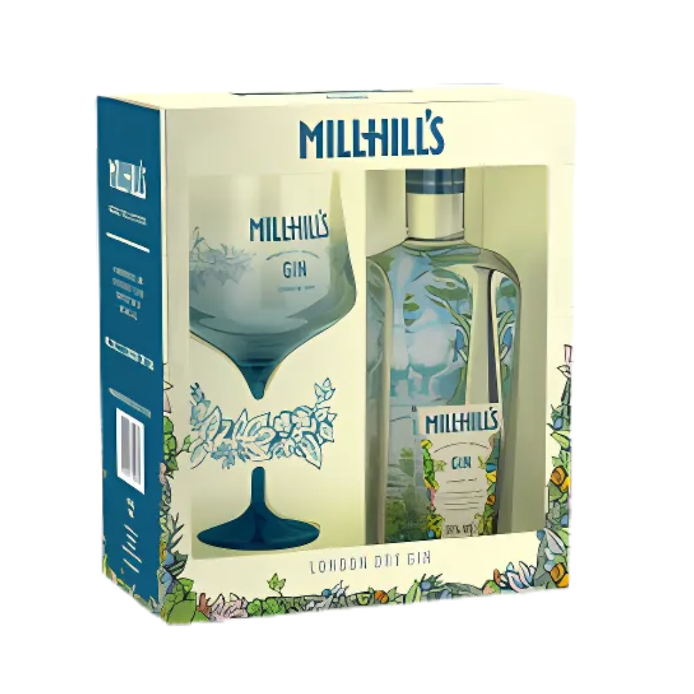 Gin MillHill's London Dry 38% 700 ml + kieliszek