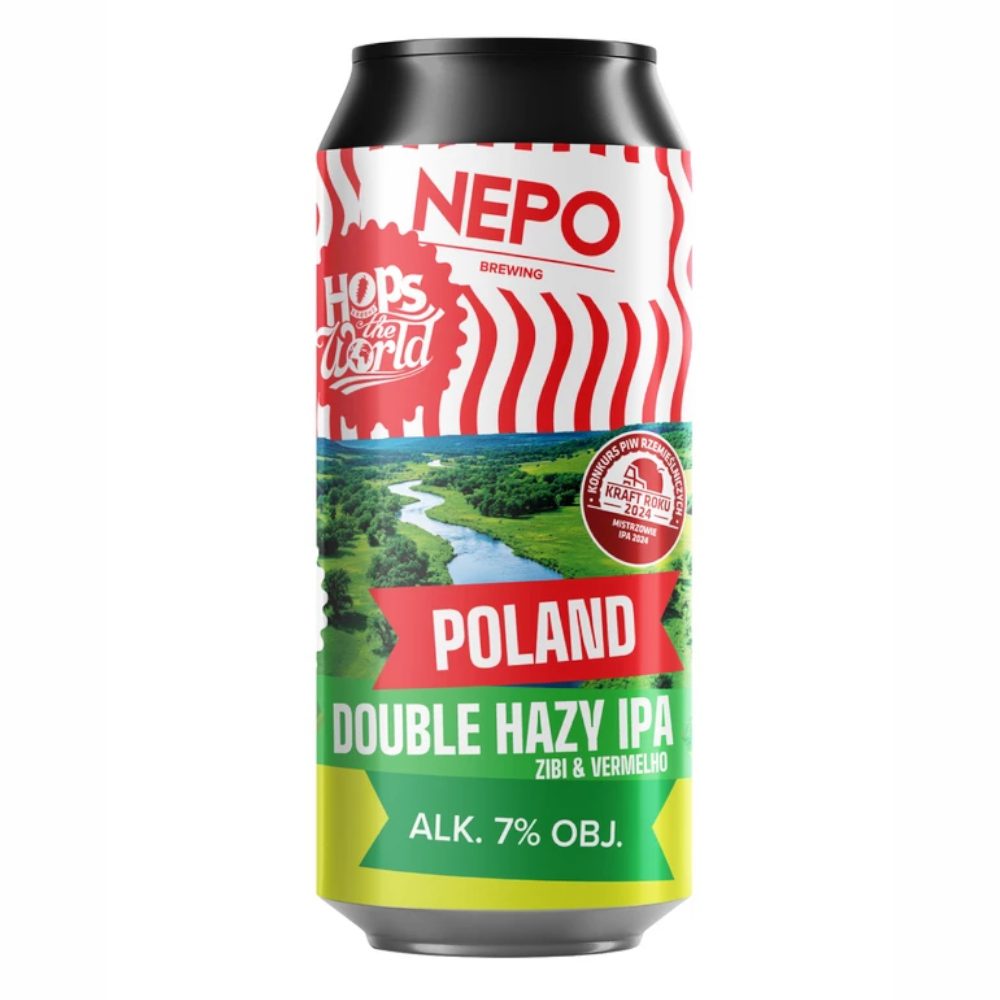 Piwo Nepomucen Hops Around The World - Poland - Double Hazy IPA 7% 500 ml