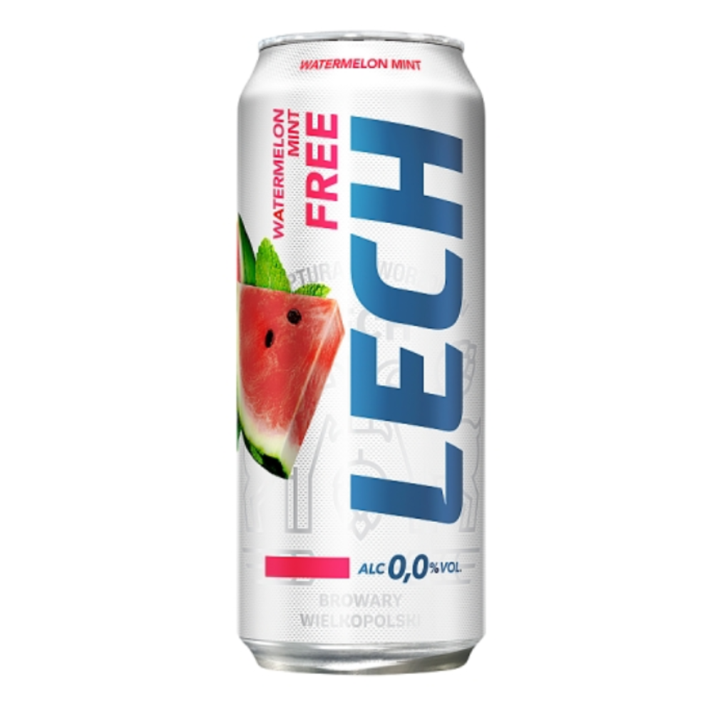 Piwo Lech Free Arbuz z Miętą 0% 500 ml puszka