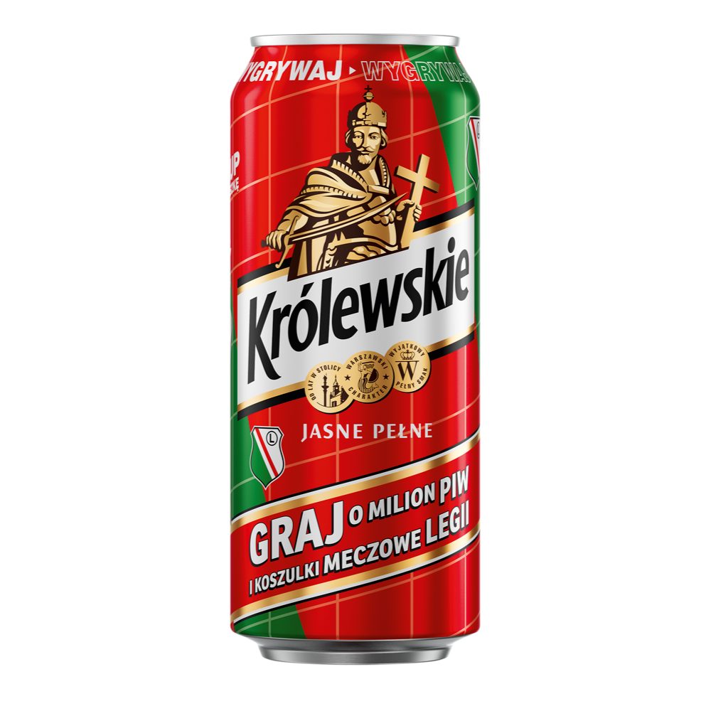 Piwo Królewskie Jasne 5,2% 500 ml puszka
