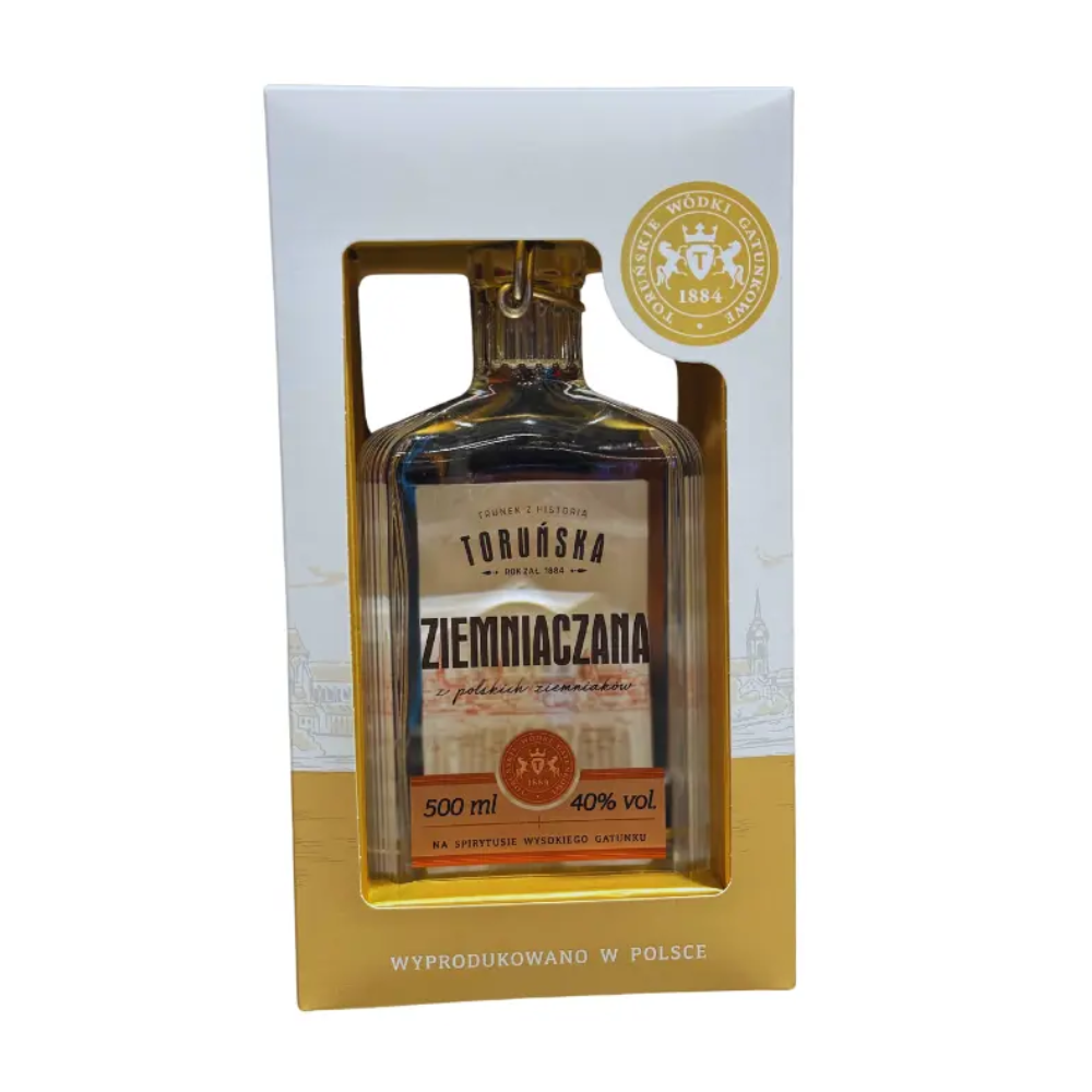 Wódka Toruńska Ziemniaczana Ryfle 40% 500 ml + Kartonik