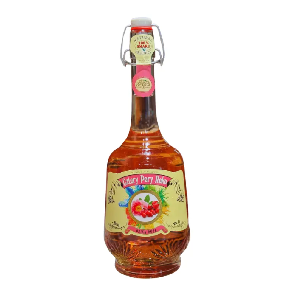 Wino Cztery Pory Roku Dzika Róża 10,5% różowe słodkie 1000 ml