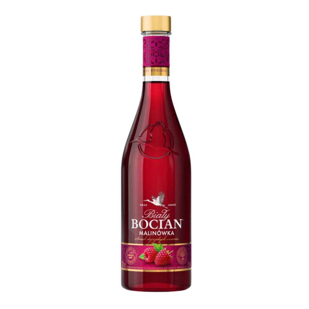 Wódka Biały Bocian Malinówka 25% 200 ml