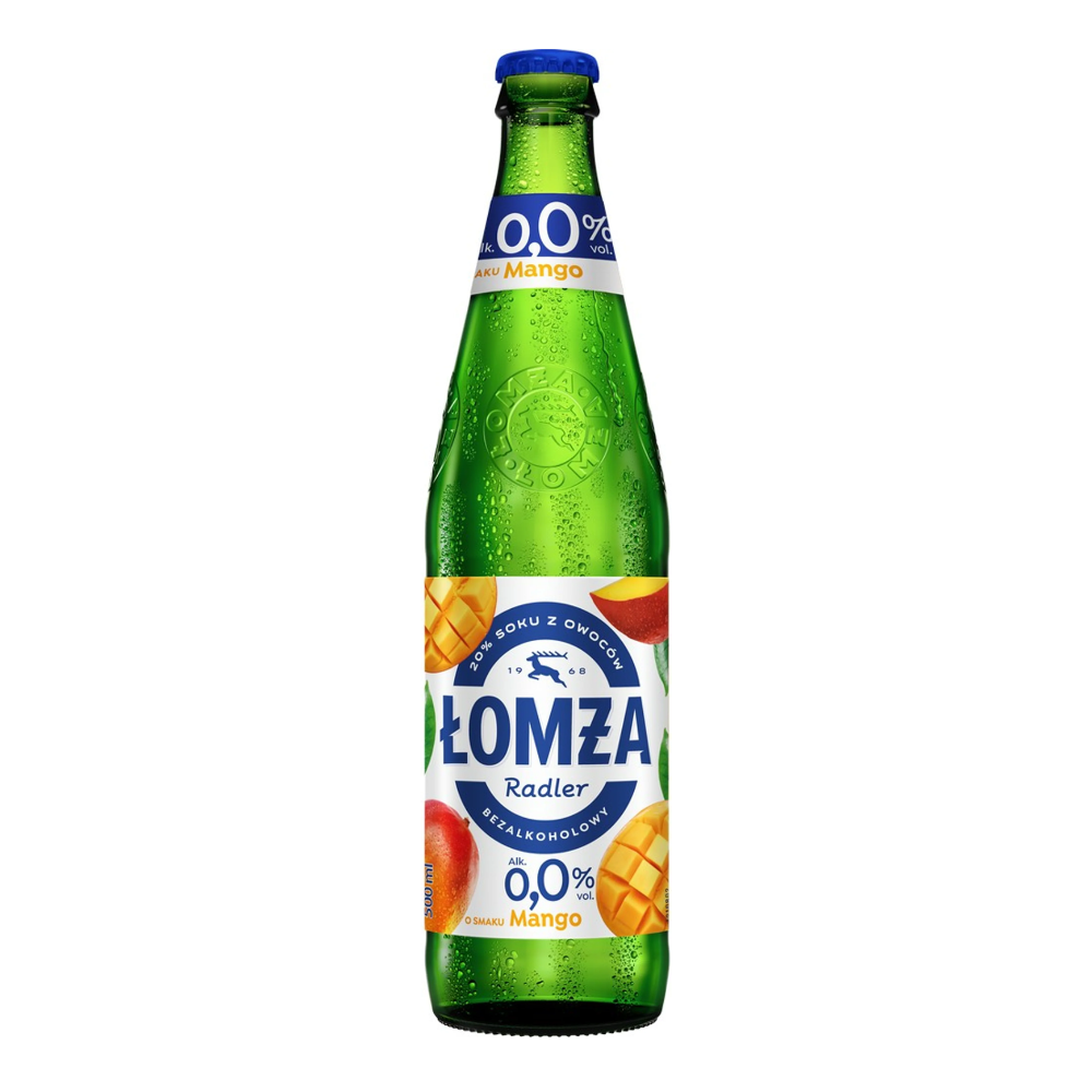 Piwo Łomża Radler Mango 0% 500 ml