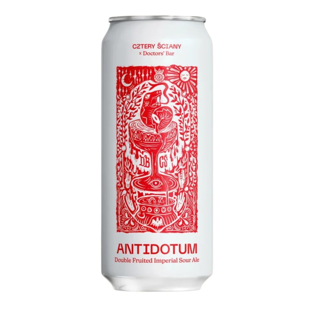 Piwo Browar Cztery Ściany Antidotum Double Fruited Imperial Sour Ale 6% 500 ml puszka