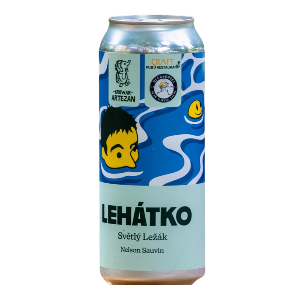 Piwo Artezan Lehatko Svetly Lezak 500ml 4,8% 500 ml puszka